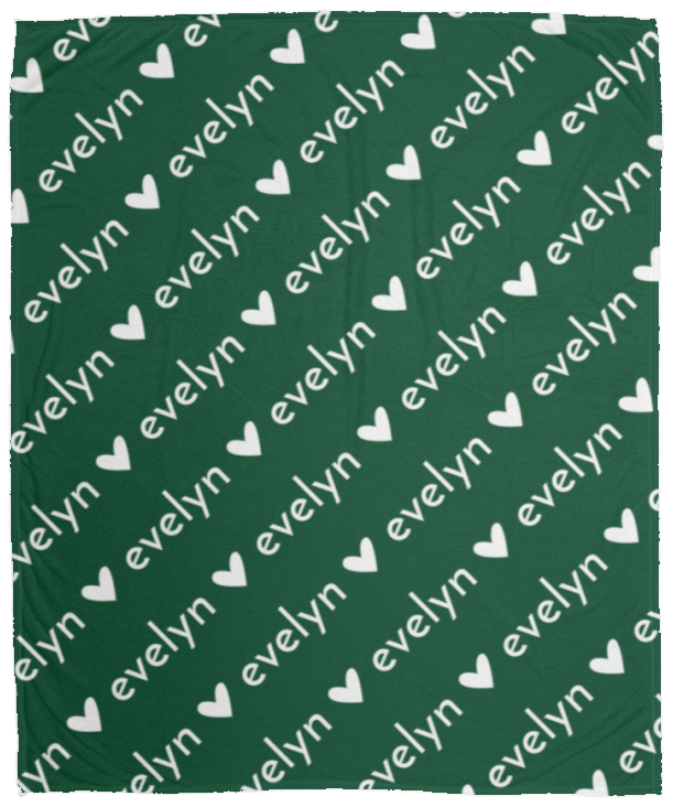 Personalized SnugglePlush™ Fleece Name Blanket - Sans Heart Font