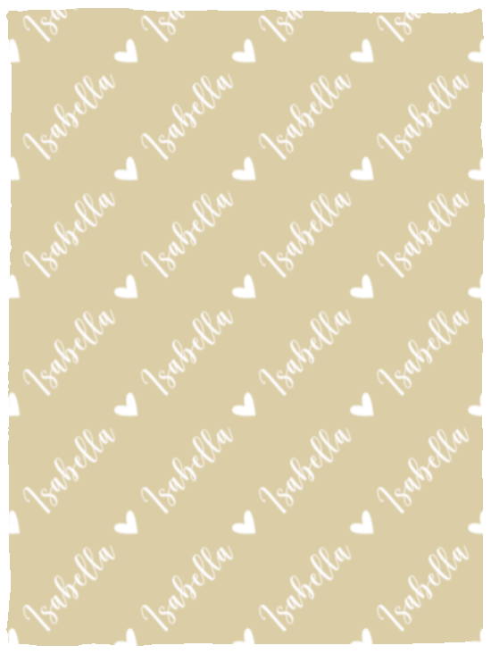 Personalized SnugglePlush™ Fleece Name Blanket - Script Heart Font