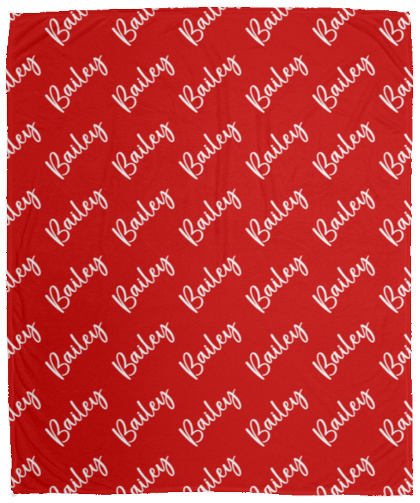 Personalized SnugglePlush™ Fleece Name Blanket - Brush Script