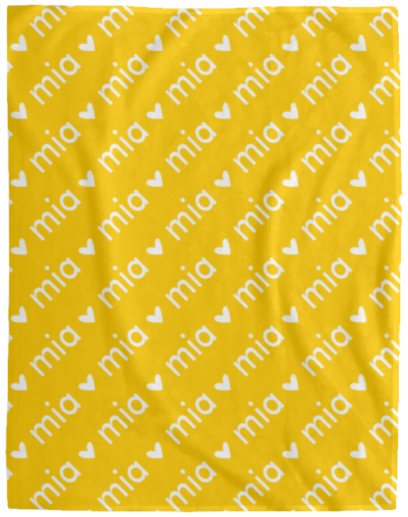 Personalized SnugglePlush™ Fleece Name Blanket - Sans Heart Font