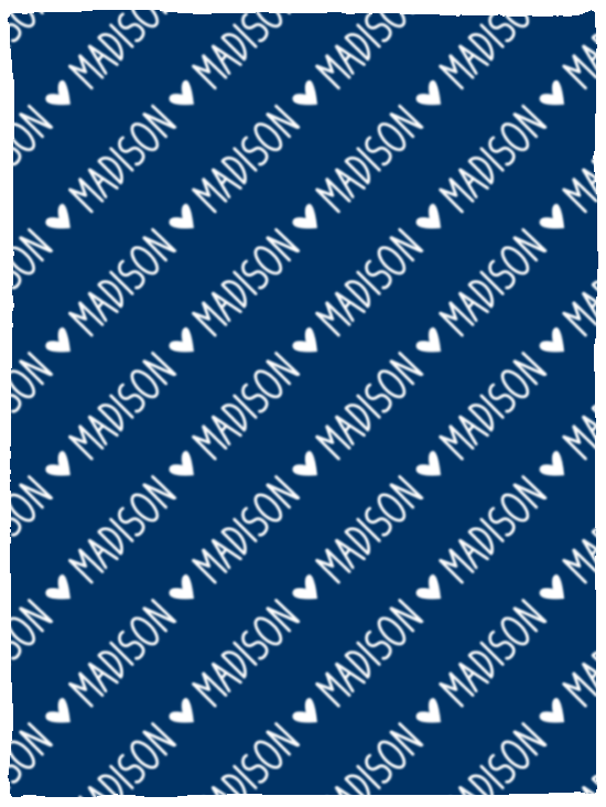 Personalized SnugglePlush™ Fleece Name Blanket - Handwritten Heart Font
