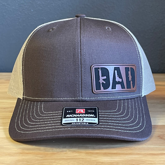 DAD 2A Amendment Side Leather Patch Hat Brown