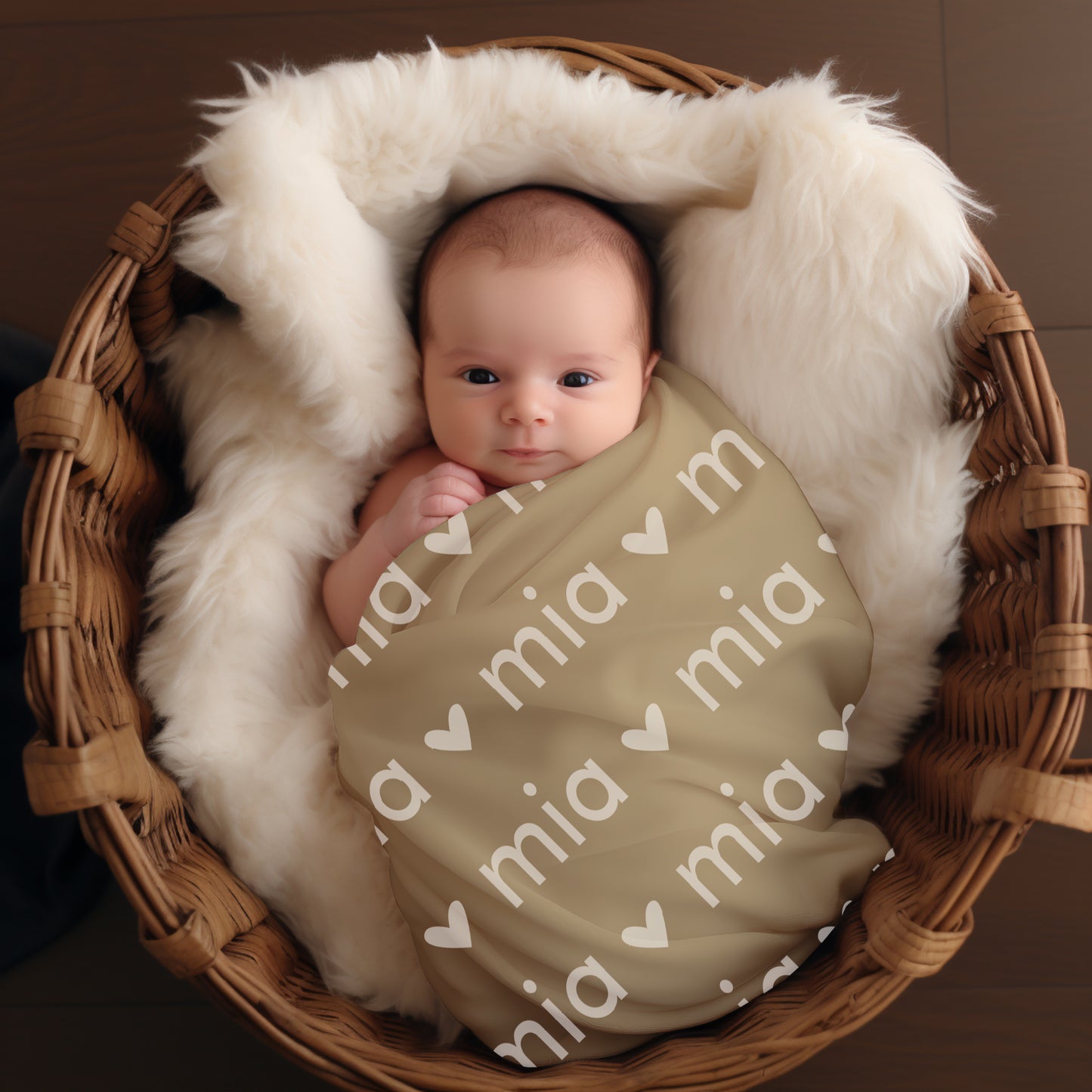 Personalized SnugglePlush™ Fleece Name Blanket - Sans Heart Font