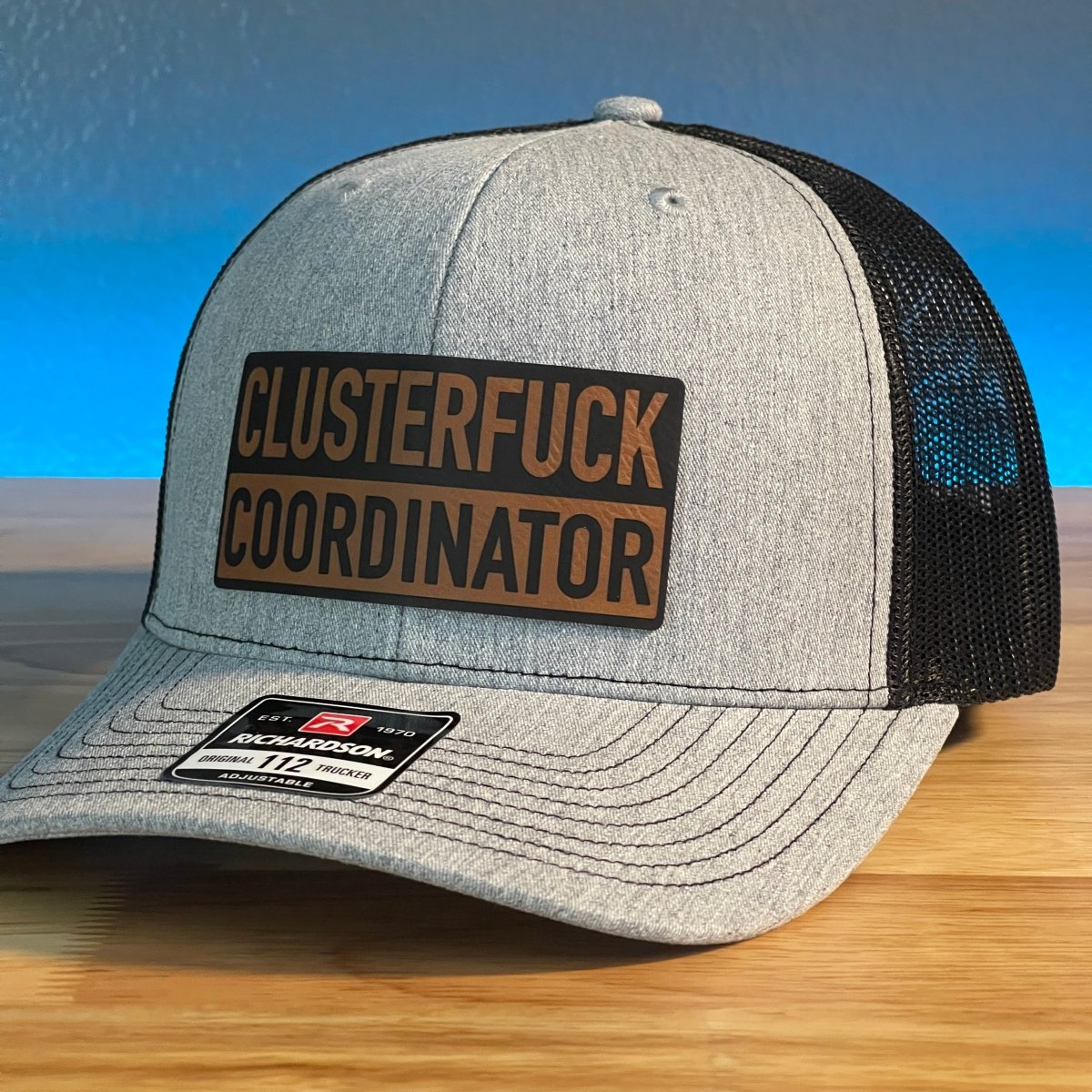 CLUSTERF*CK COORDINATOR Funny Leather Patch Hat Patch Hat - VividEditions