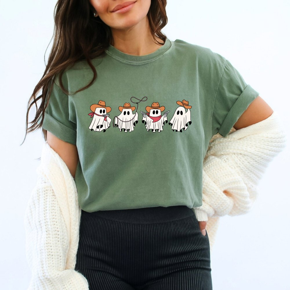 Cowboy Ghosts Ladies Halloween Shirt (4 colors) T-Shirt