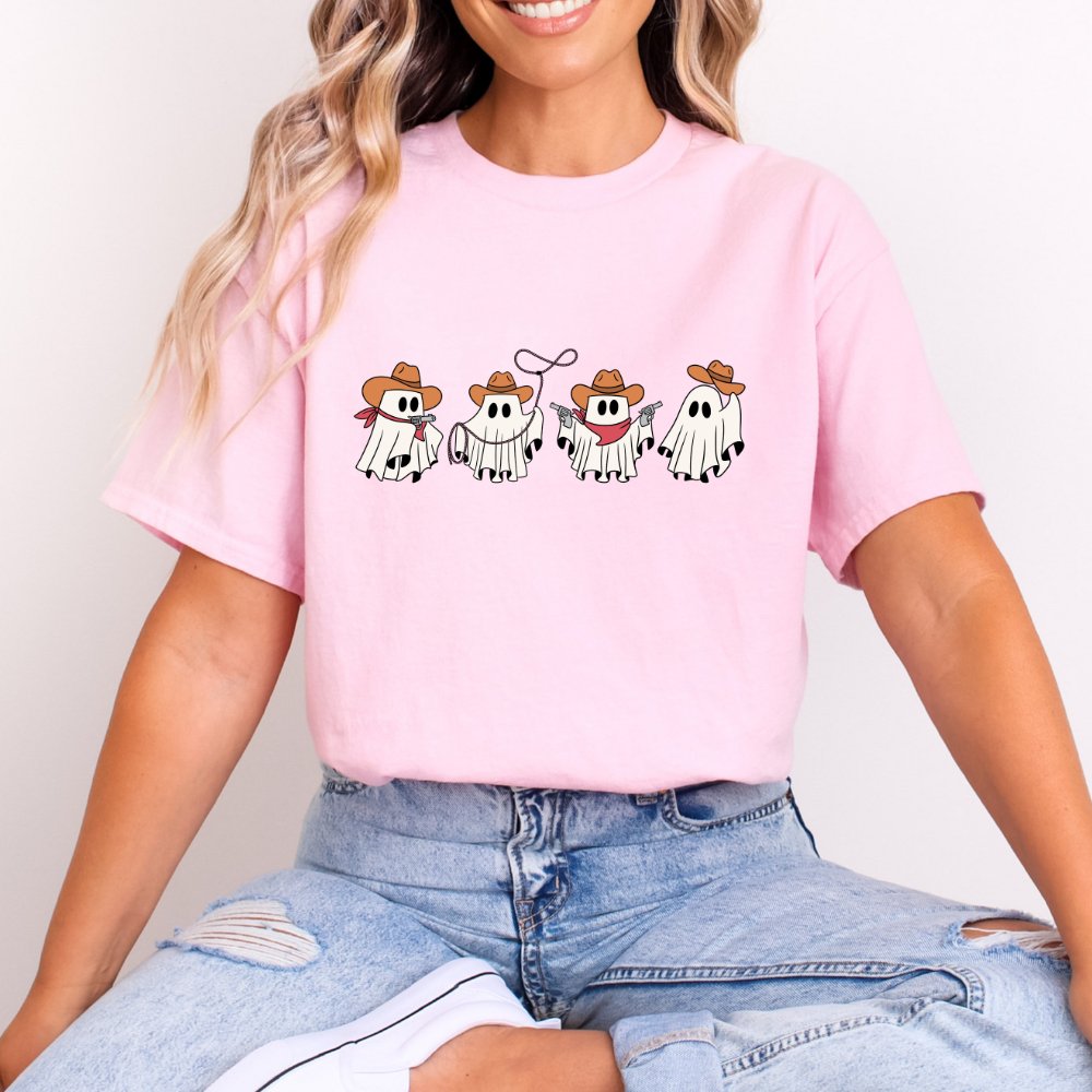 Cowboy Ghosts Ladies Halloween Shirt (4 colors) T-Shirt