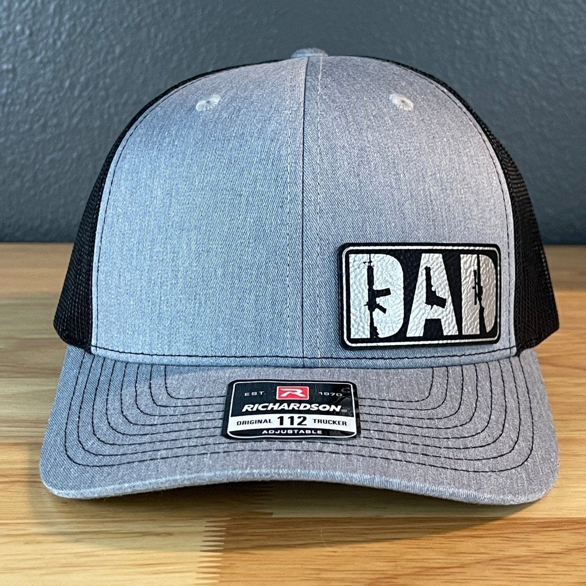 DAD 2A 2nd Amendment Patriotic Side Leather Patch Hat Blk/Silv Patch Hat
