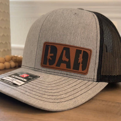DAD 2A 2nd Amendment Side Leather Patch Hat Patch Hat - VividEditions