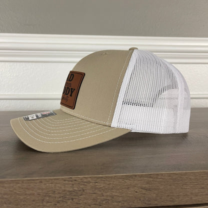 Dad in the Streets, Daddy in the Sheets Rectangular Leather Patch Hat Khaki Patch Hat - VividEditions