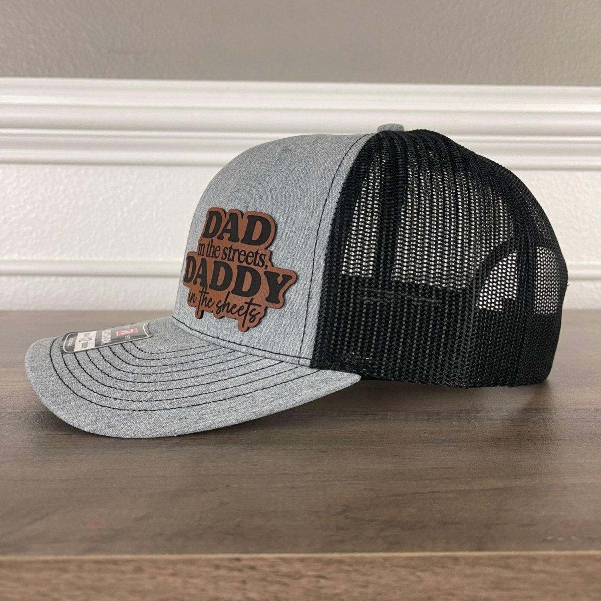 Dad in the Streets, Daddy in the Sheets Side Leather Patch Hat Patch Hat - VividEditions