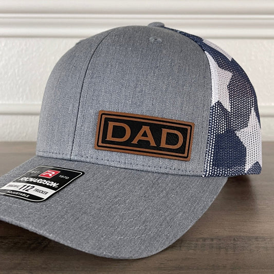 DAD Side Leather Patch Hat Stars & Stripes Patch Hat - VividEditions