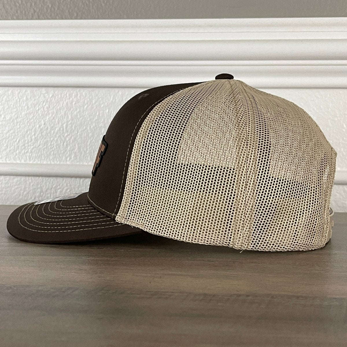DILLIGAF Do I Look Like I Give A F Leather Patch Hat Brown Patch Hat - VividEditions
