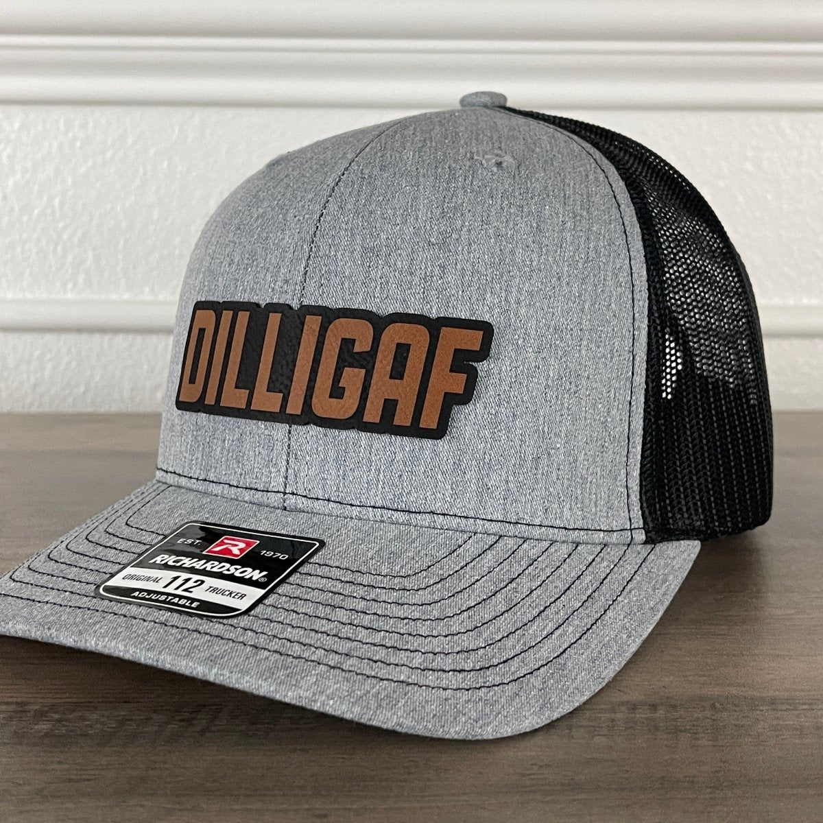 DILLIGAF Do I Look Like I Give A F Side Leather Patch Hat Patch Hat - VividEditions