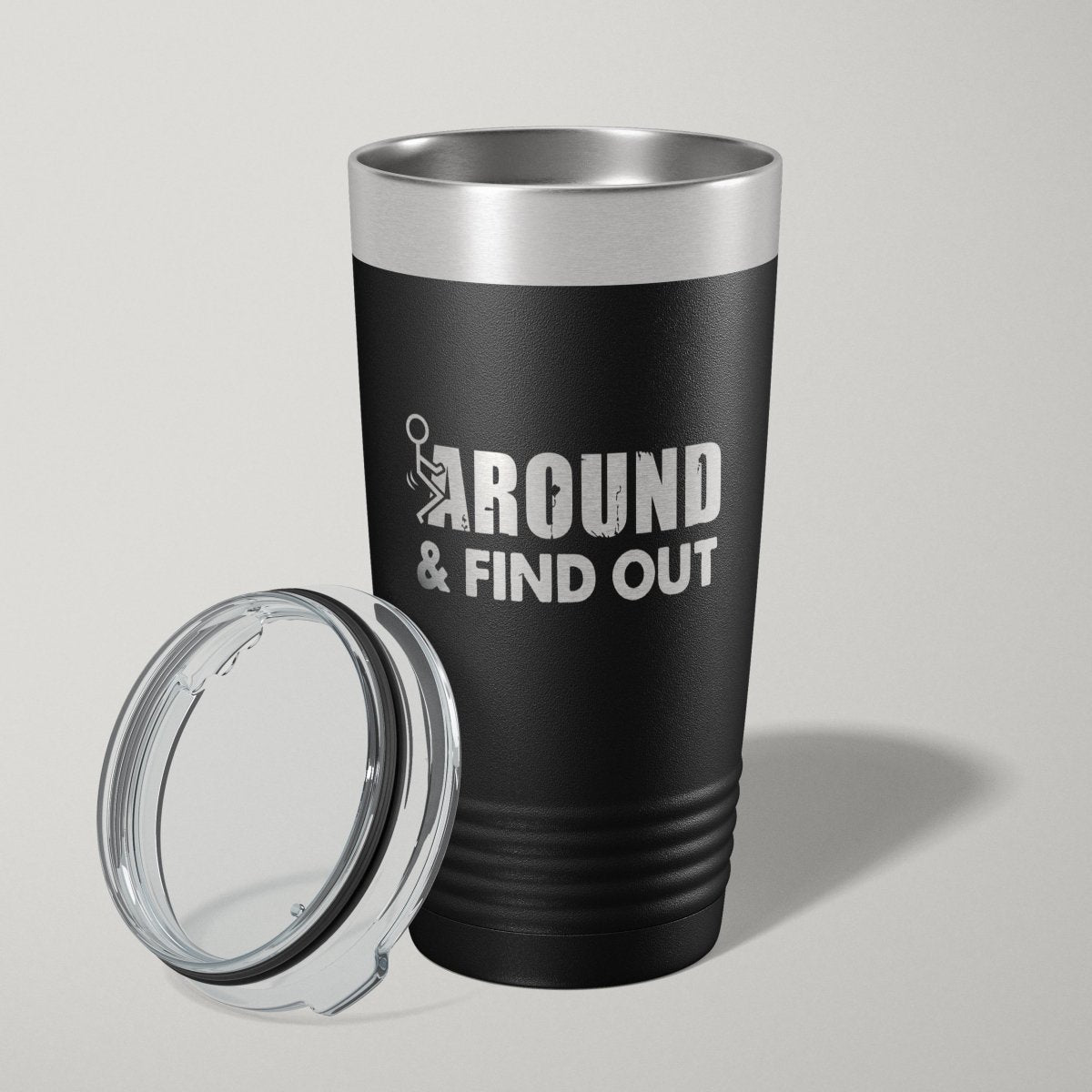 F Around And Find Out 2nd Amendment 20oz Laser Engraved Tumbler Travel Mug Tumblers