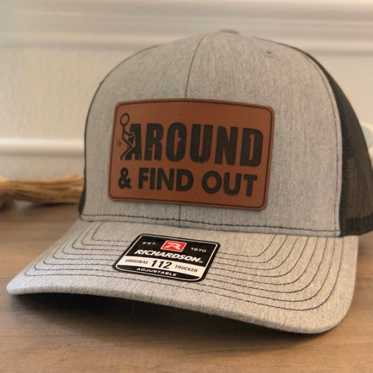 F Around And Find Out Leather Patch Hat - VividEditions
