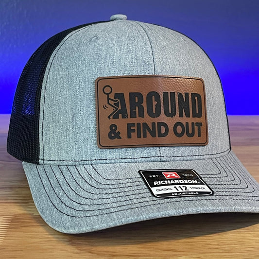 F Around And Find Out Leather Patch Hat Patch Hat