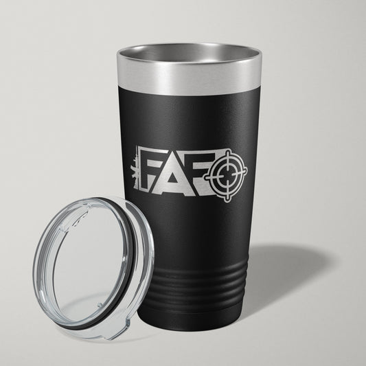 FAFO F Around And Find Out 20oz Laser Engraved Tumbler Travel Mug