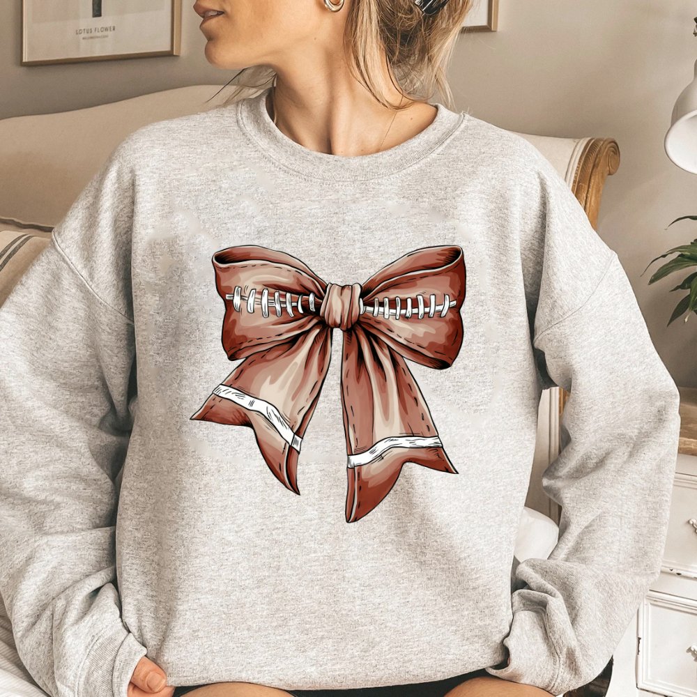 Football Bow Sweatshirt Coquette Sweater Sweater