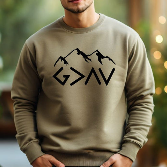 God Is Greater Than The Highs And Lows Men's Christian Sweatshirt (3 colors) Sweater