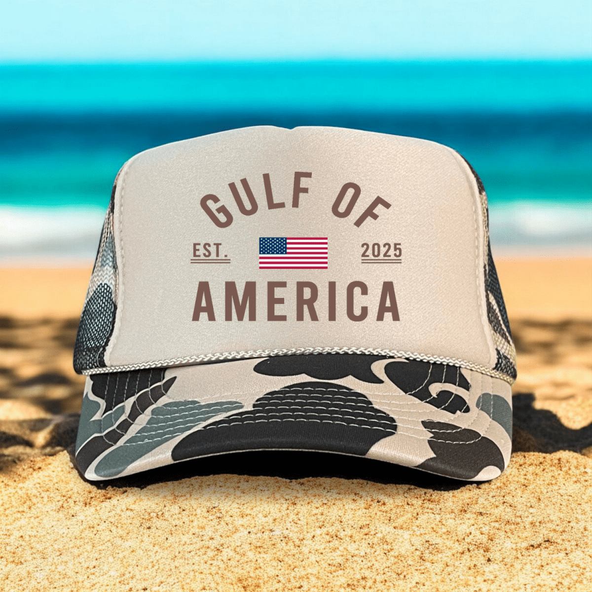 Gulf of America Classic Foam Camo Trucker Hat Trucker Hat