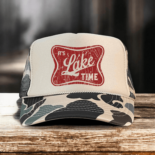 It's Lake Time Summer Country Classic Foam Trucker Hat Trucker Hat