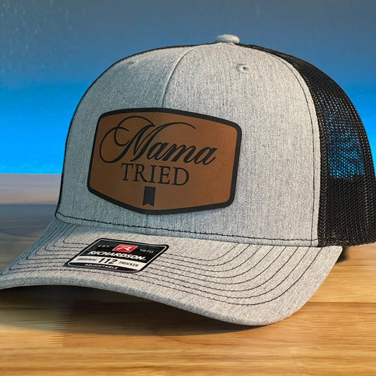 MAMA TRIED Funny Leather Patch Hat Patch Hat - VividEditions