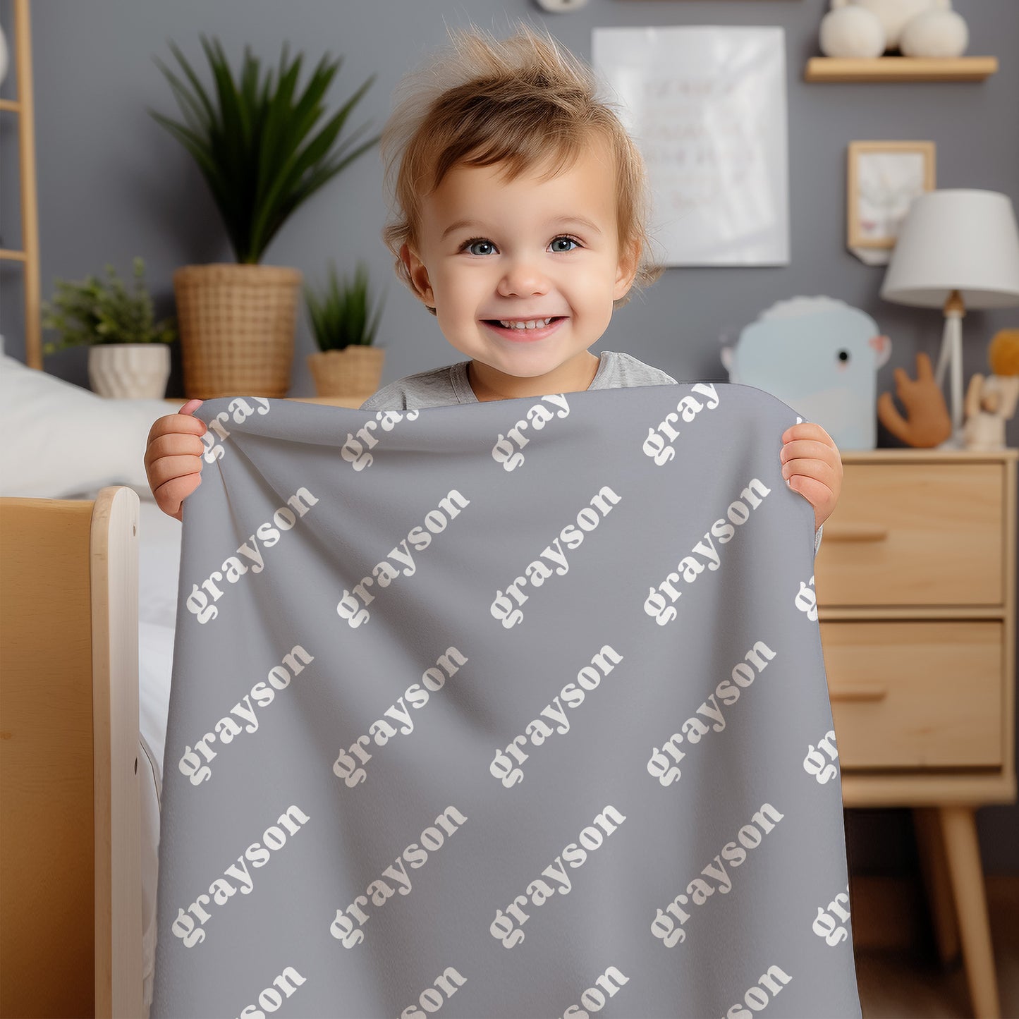 Personalized SnugglePlush™ Fleece Name Blanket - Serif Font