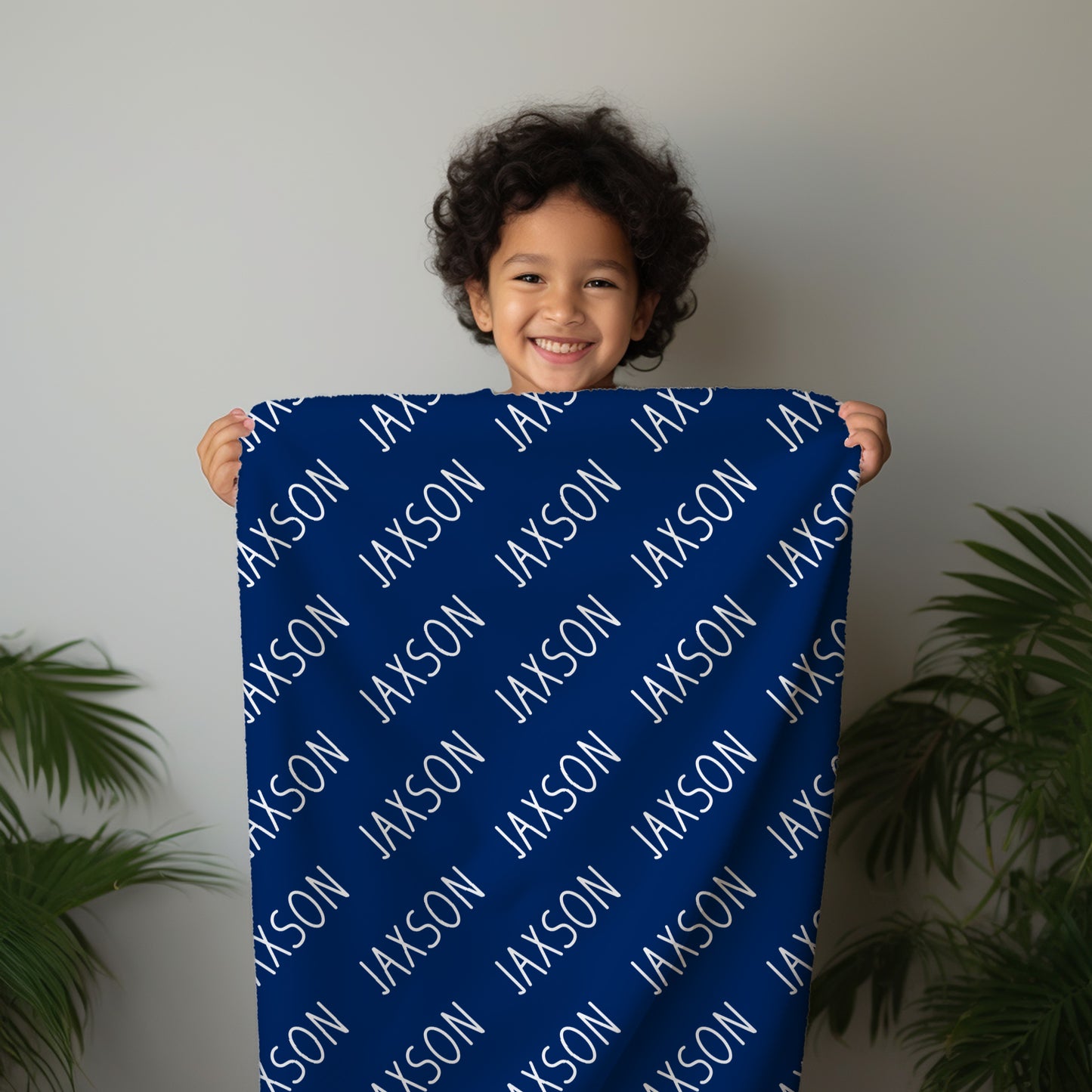 Personalized SnugglePlush™ Fleece Name Blanket - Handwritten Font