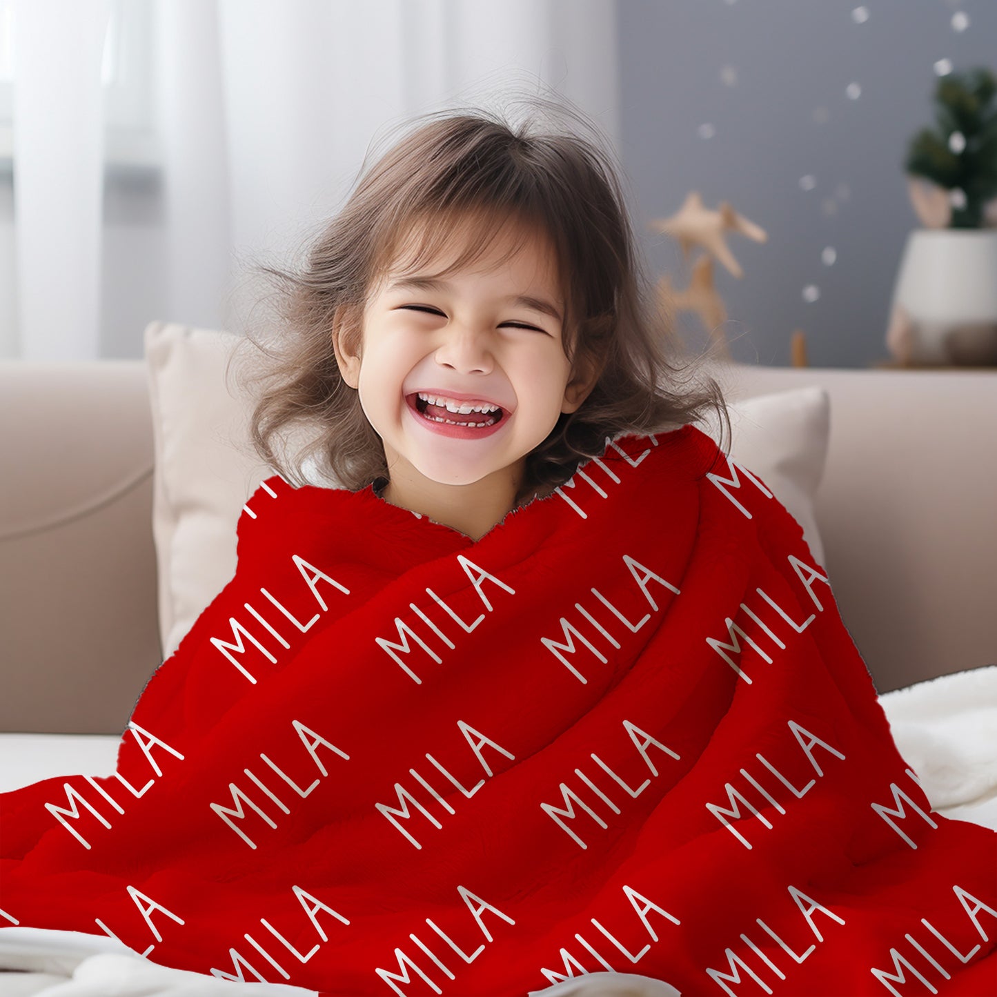 Personalized SnugglePlush™ Fleece Name Blanket - Handwritten Font