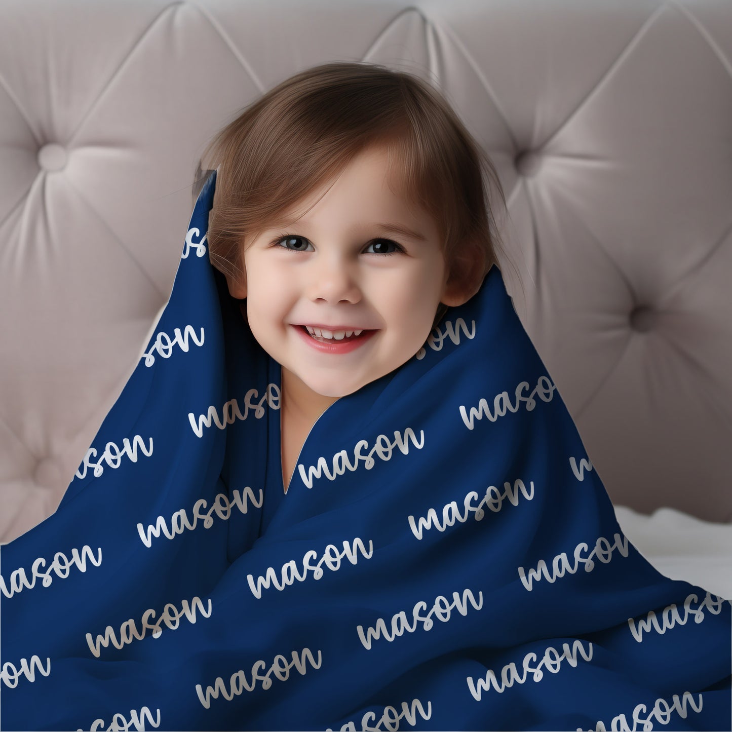 Personalized SnugglePlush™ Fleece Name Blanket - Brush Script