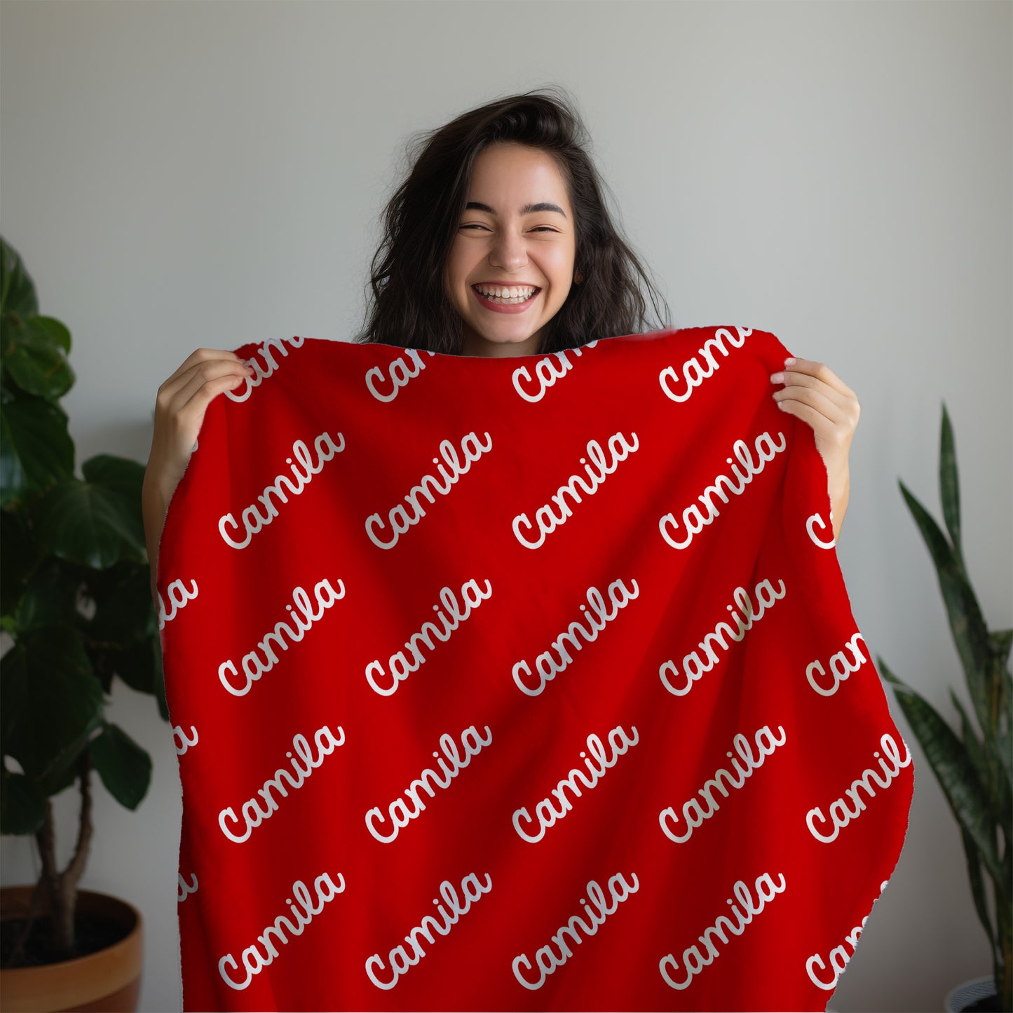 Personalized SnugglePlush™ Fleece Name Blanket - Classic Script