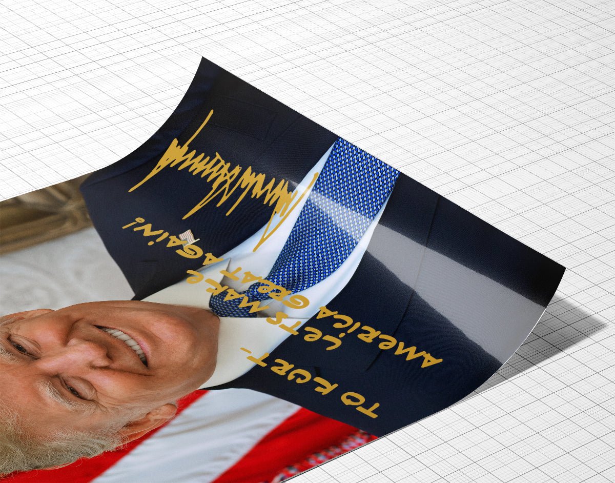 Personalized President Donald J. Trump Autographed Portrait Photo with Custom Message Print
