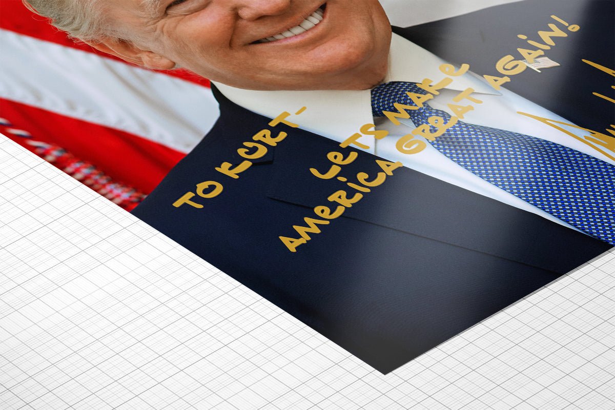 Personalized President Donald J. Trump Autographed Portrait Photo with Custom Message Print