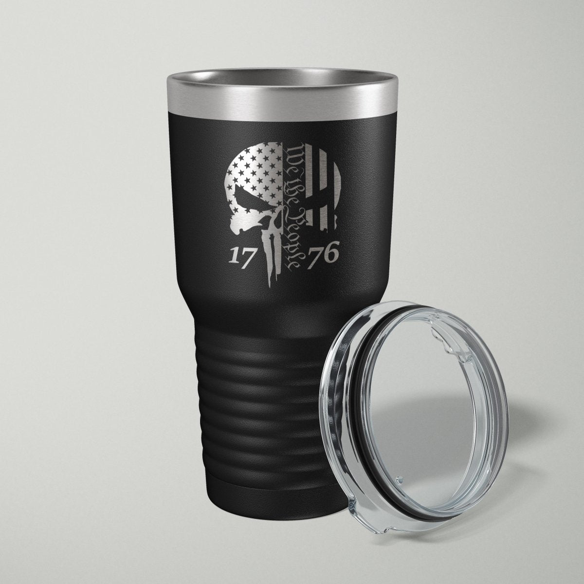 Punisher Skull We The People 1776 Laser Engraved Tumbler - 30oz Tumblers