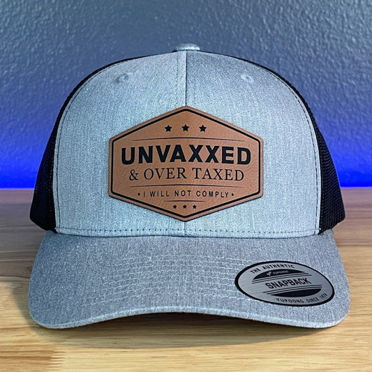 UNVAXXED & OVER TAXED Leather Patch Hat Patch Hat