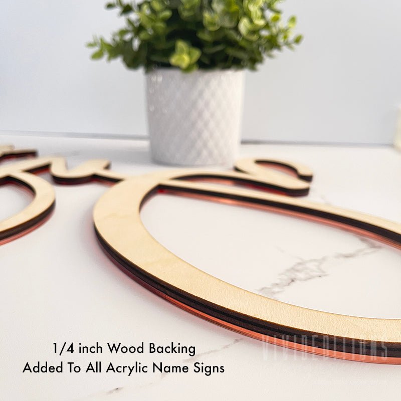 12” Mini Personalized Name Sign, Acrylic - VividEditions