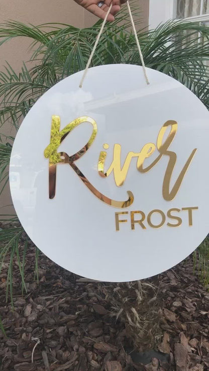 Round 3D Acrylic Name Sign