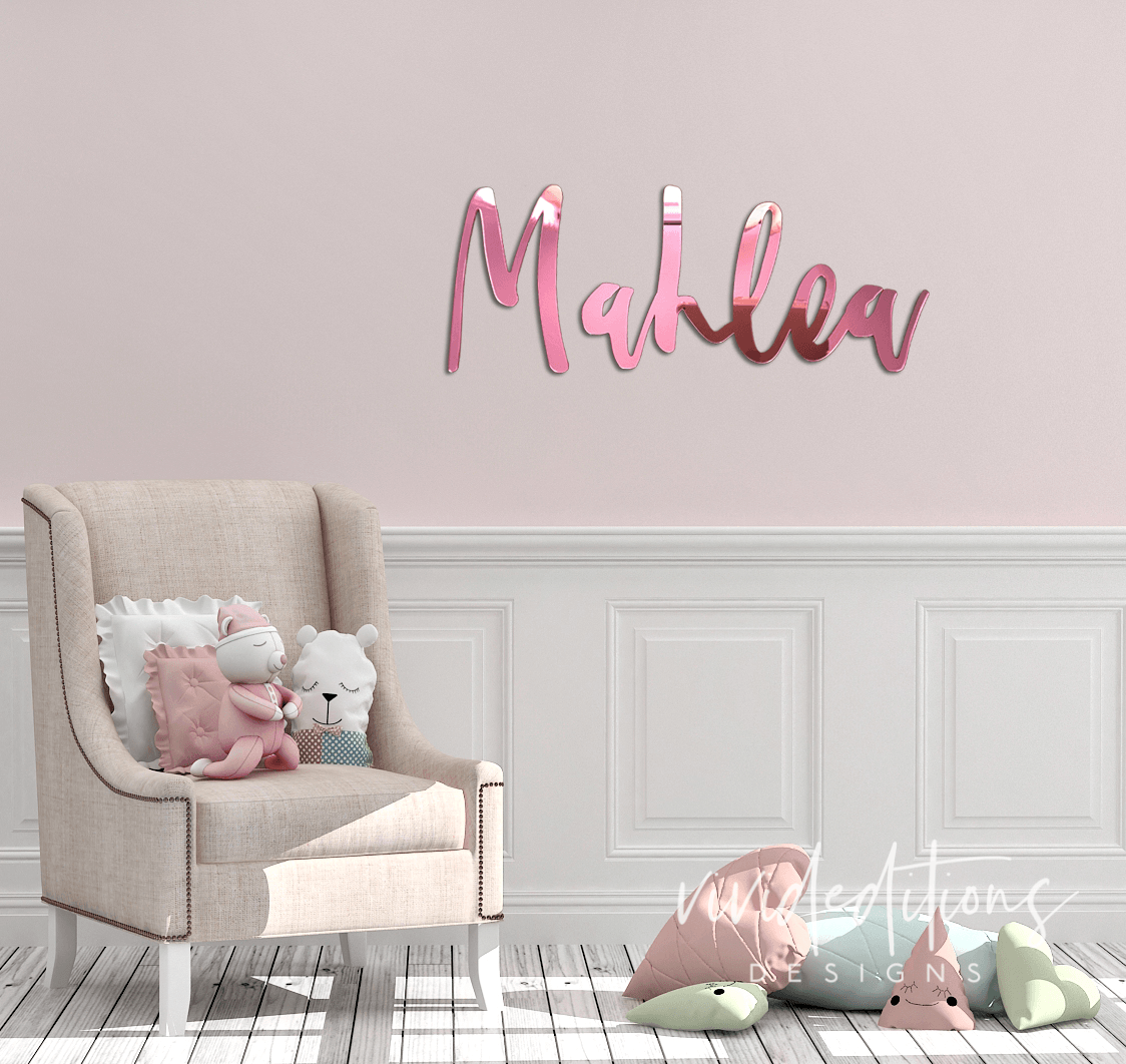 18” Acrylic Small Personalized Name Sign - VividEditions