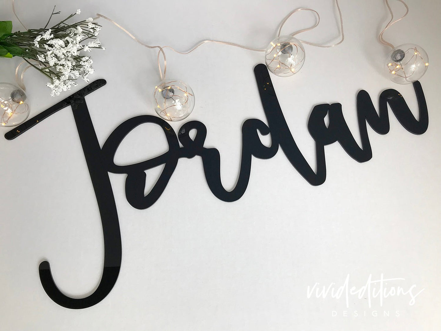 30” Rose Gold Large Personalized Name Sign - VividEditions