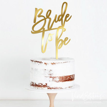 Bride To Be Engagement Cake Topper - VividEditions