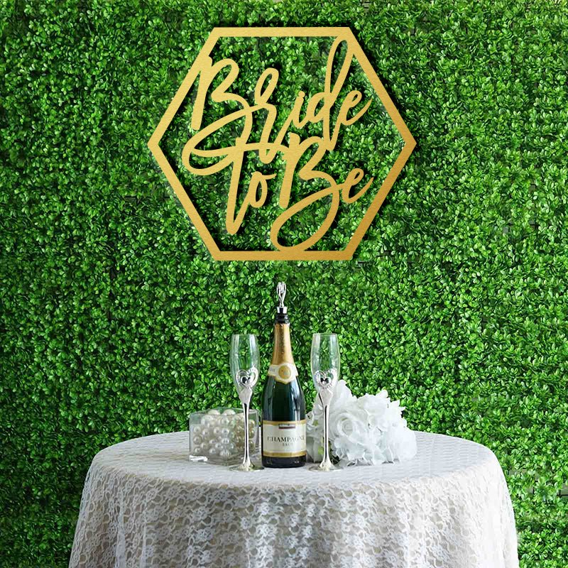 Bride to Be Backdrop Chair Sign Bridal Shower Wedding Gold Wood Mirror  Acrylic – VividEditions