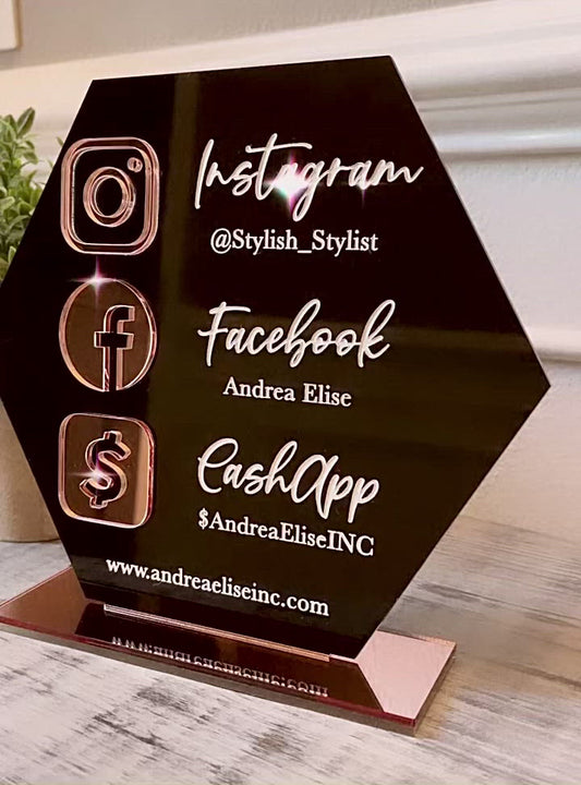 Social Media Business Sign - Triple Icon