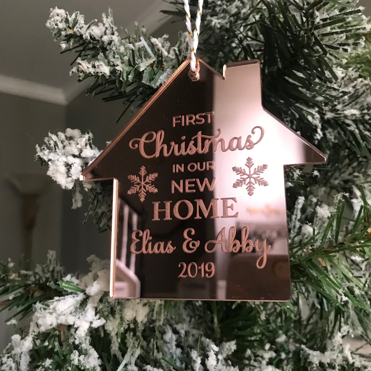 First Christmas New Home Personalized Ornament, Acrylic - VividEditions