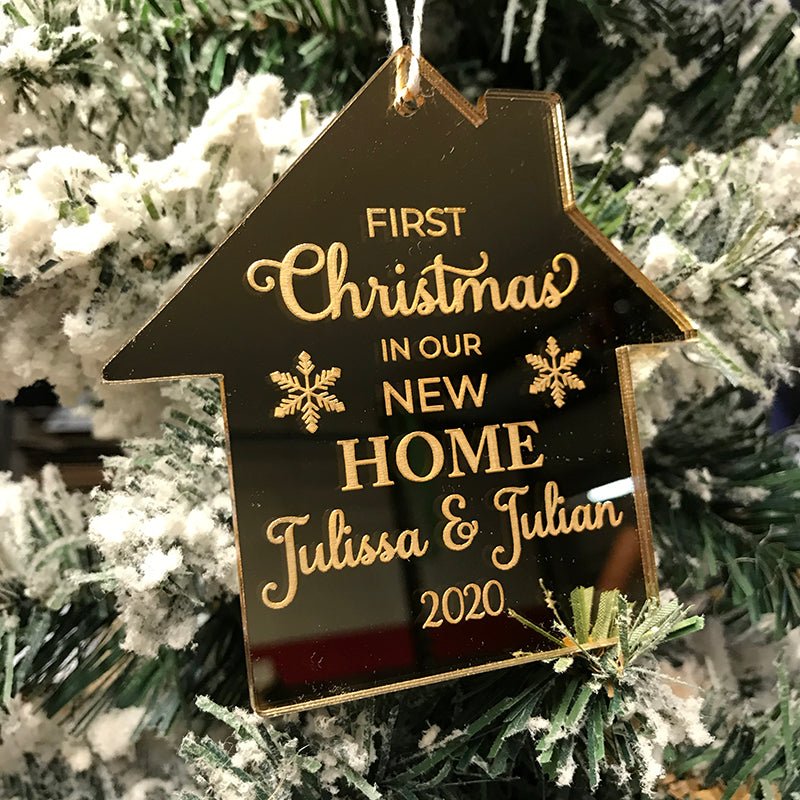 First Christmas New Home Personalized Ornament, Acrylic - VividEditions