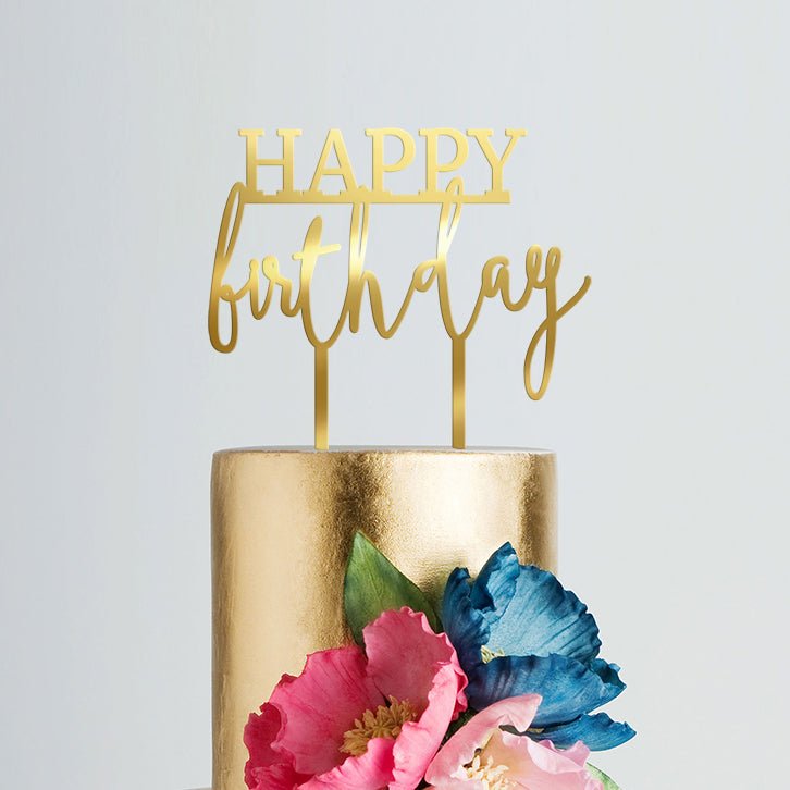 “Happy Birthday” Cake Topper - VividEditions