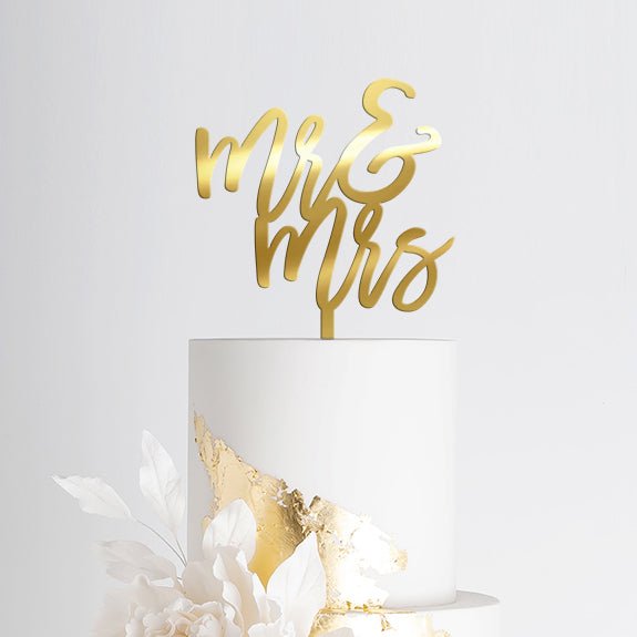 Mr & Mrs Wedding Cake Topper - VividEditions