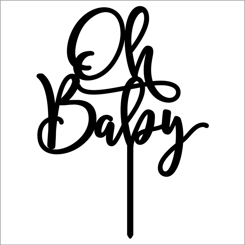 Oh Baby Cake Topper, Baby Shower - VividEditions