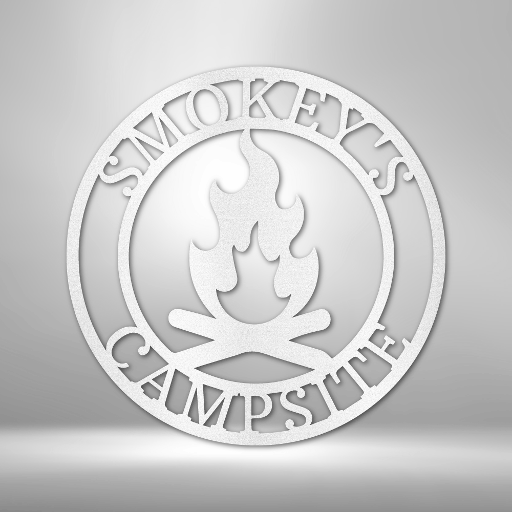 Personalized Campfire Monogram - Metal Sign - VividEditions