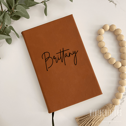 Personalized Engraved Leather Journal (11 designs) - VividEditions
