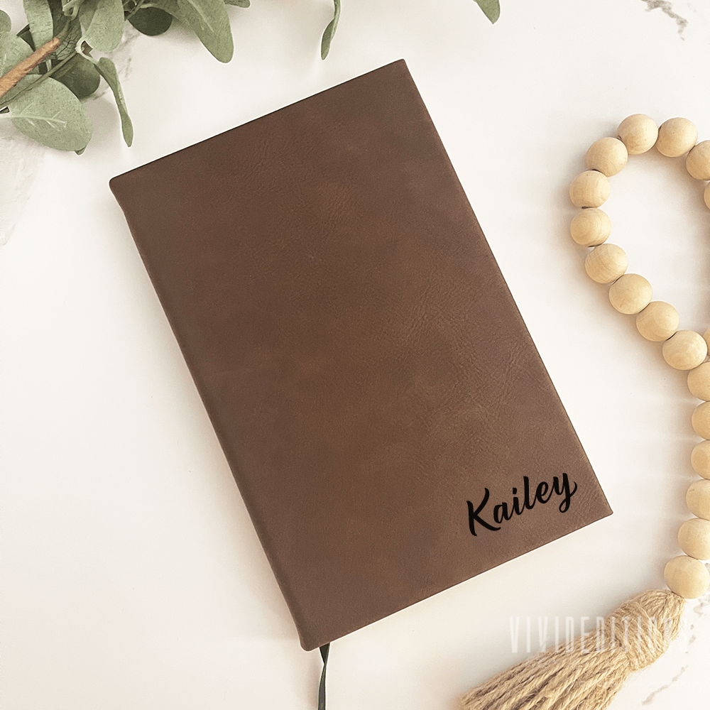 Personalized Engraved Leather Journal (11 designs) - VividEditions